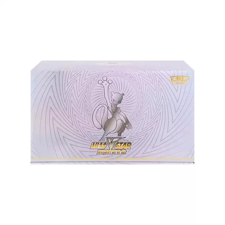 Pale-purple Mewtwo VSTAR battle-set package with spiral artwork, a Mewtwo silhouette and Chinese battle-set title